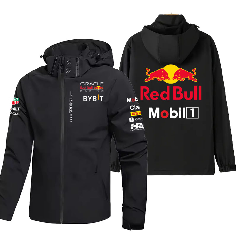 Outdoor Sport Waterproof Jacket - Red Bull Logo Outdoor Men's Waterproof