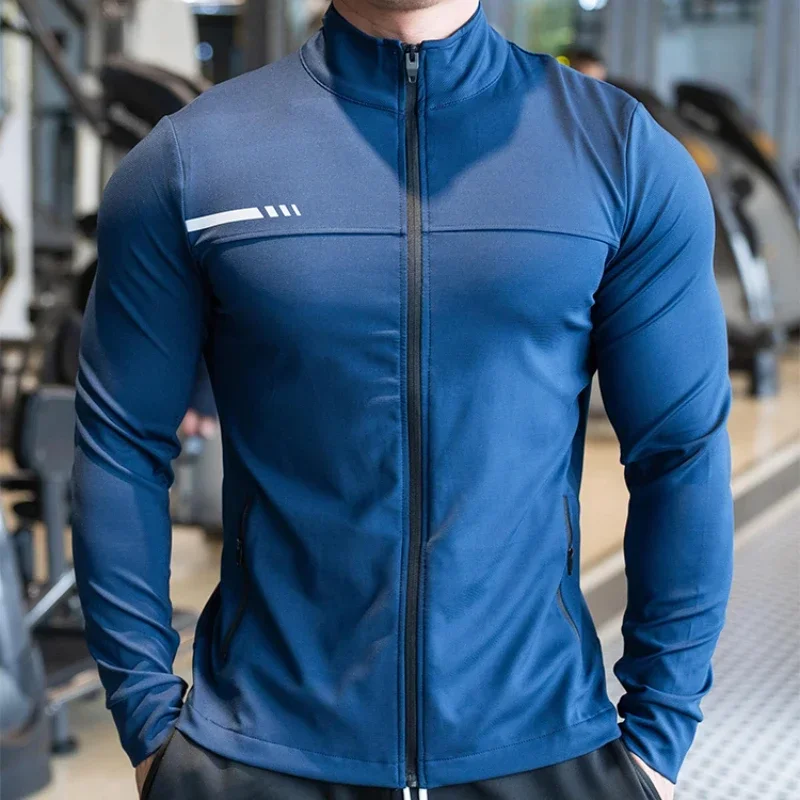Outdoor Sport Jacket Men - Mens Gym Fitness Shirts Tops High