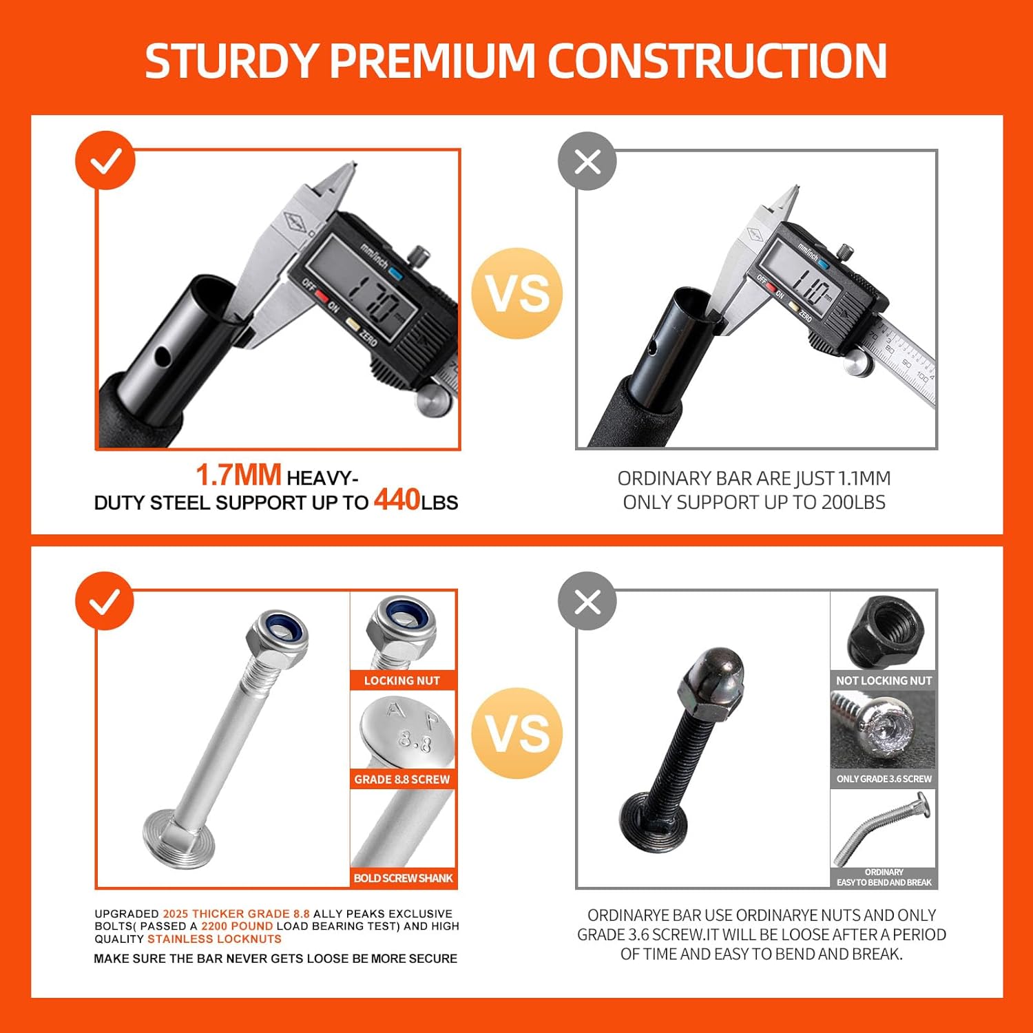 Chin Bar Doorway - Adjustable Door Frame Pull up Bar