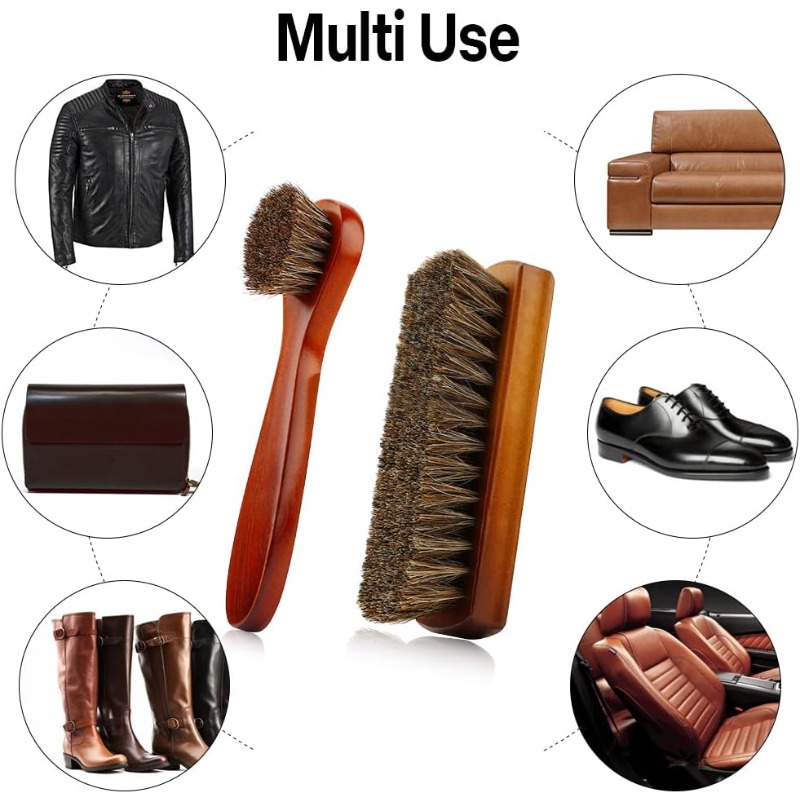 Brushing Boot Horse - New! 2Piece For Grooming Polish Wax
