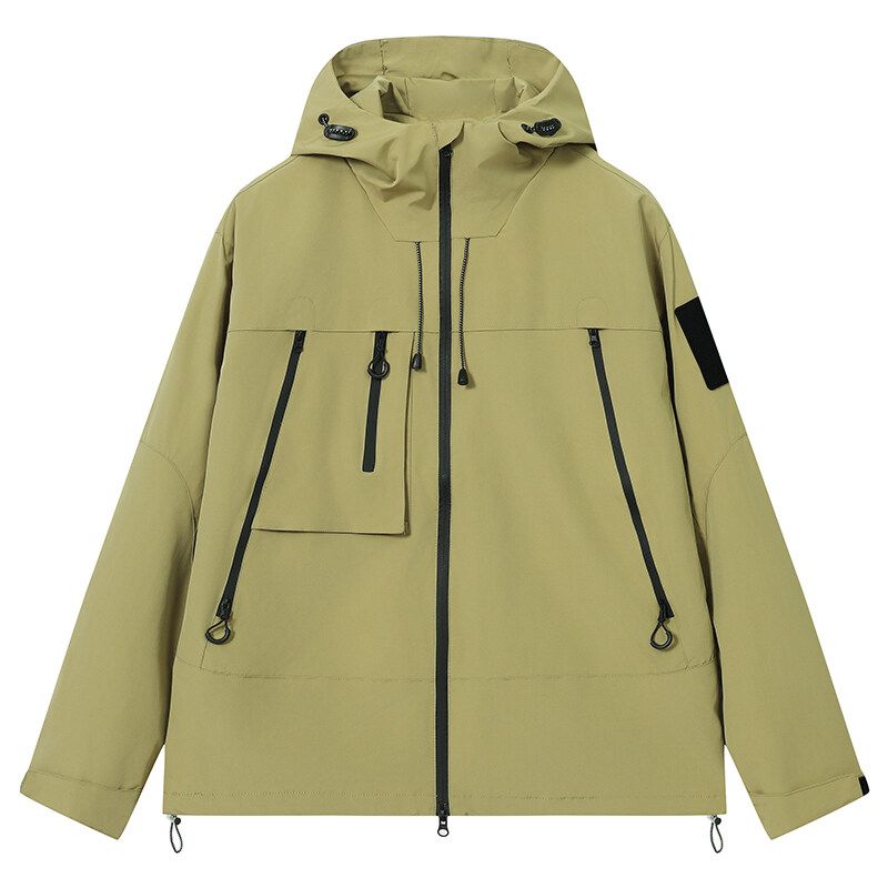 Outdoor Sport Waterproof Jacket - Men Wear-resistant Hiking Jacket Multi Zipper