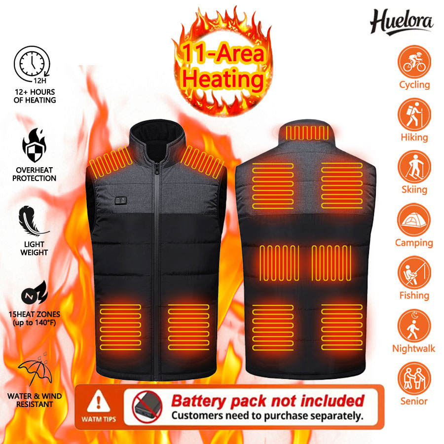 Outdoor Sport Coat - 11 Area Heated Stand-collar Vest Men