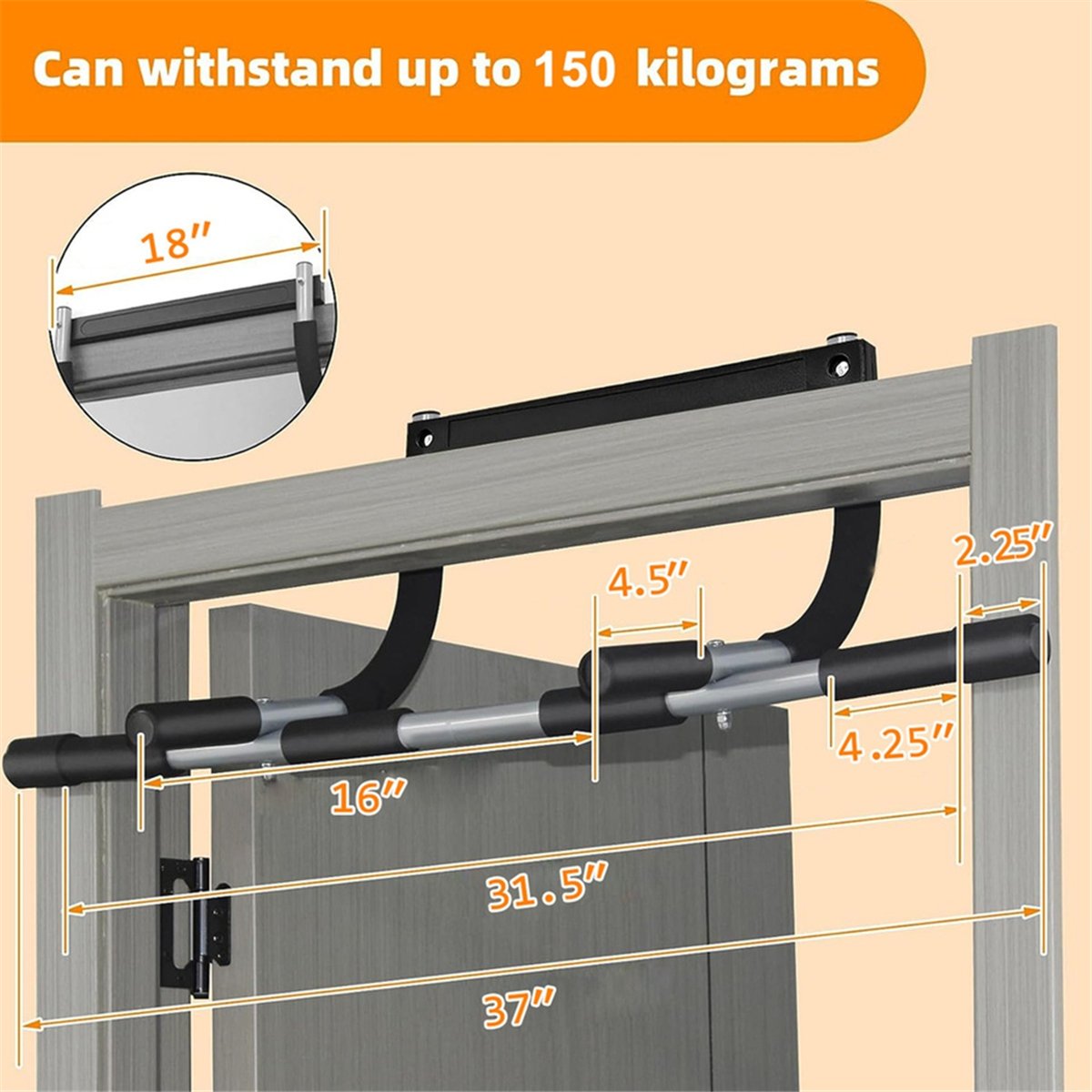 ABST Wall Mounted Pull Up Bar  - đánh giá và giá Chin Bar Doorway
