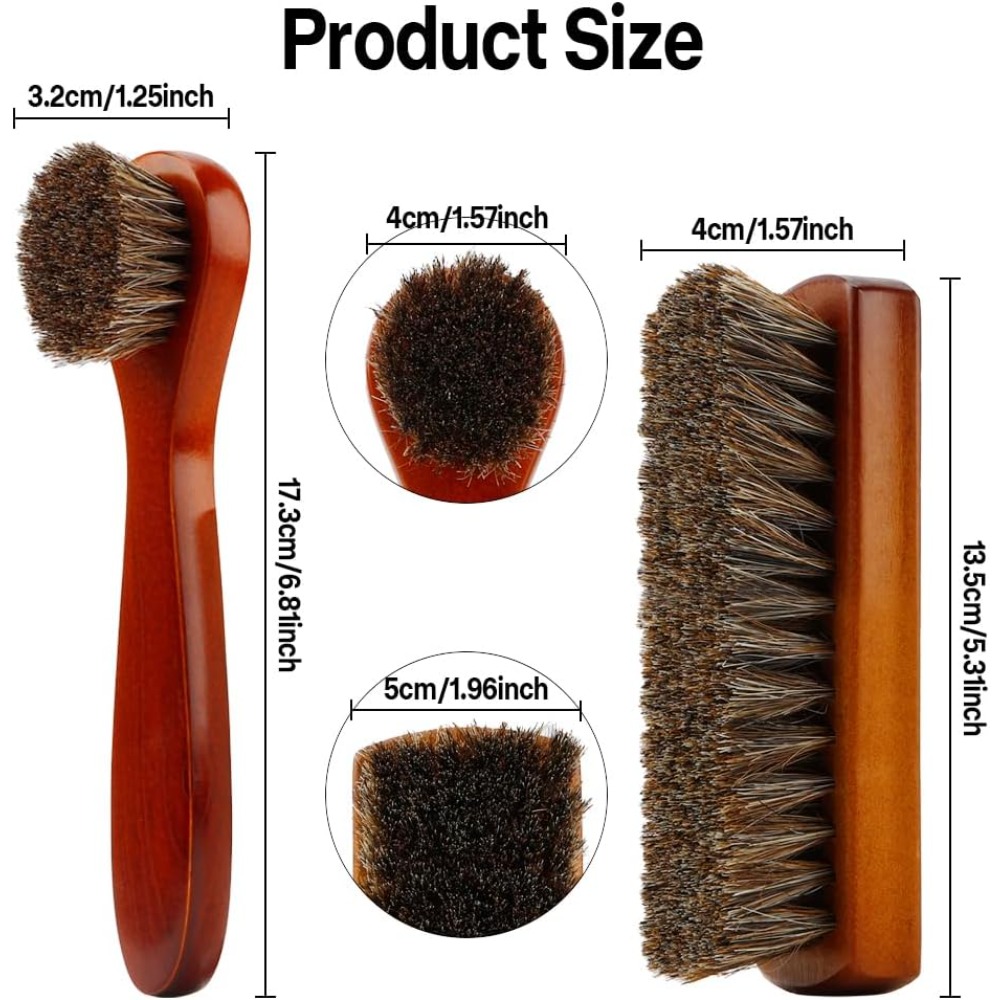 2 Pc Horsehair Shoe Brush Set, - đánh giá và giá Brushing Boot Horse