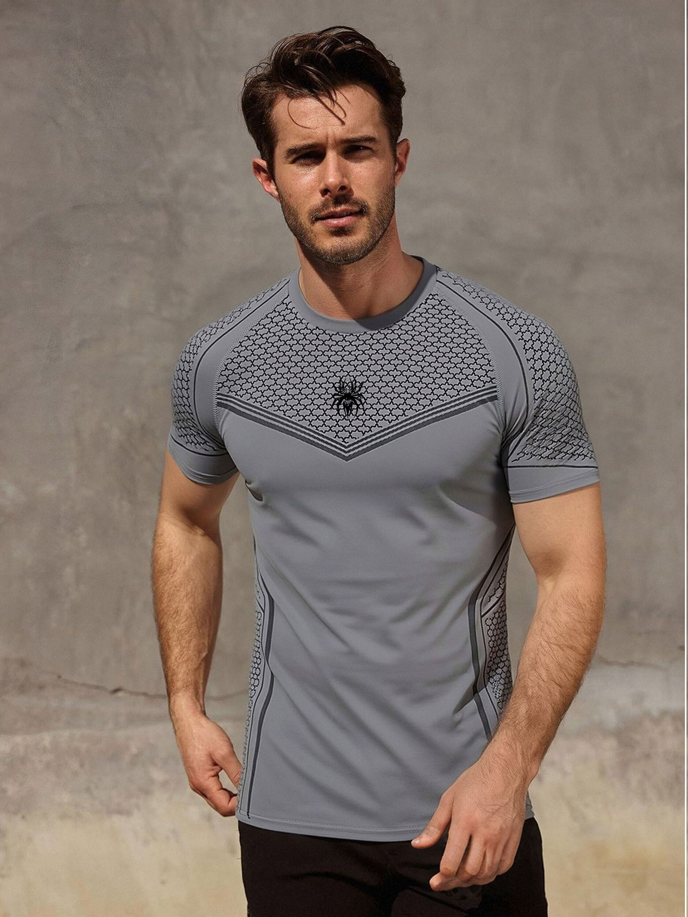 Gym Hub Printed Men's Compress - đánh giá và giá Outdoor Sport.Hub