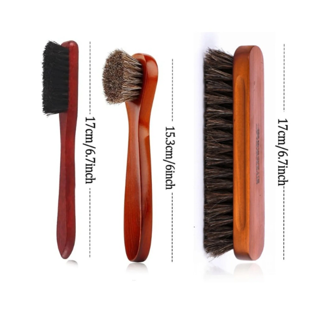 3PCS Horsehair Shoe Brush Set  - đánh giá và giá Brushing Boot Horse