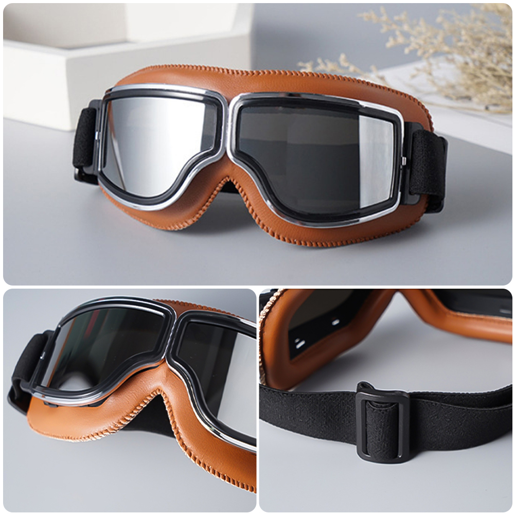 Newest -Style Leather Goggles  - đánh giá và giá Outdoor Sports Store